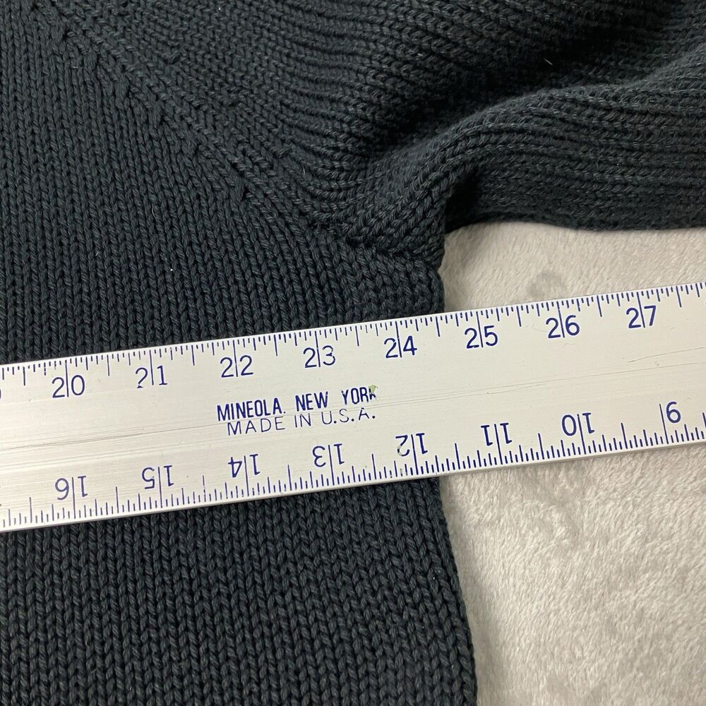 J Crew 1988 Rollneck Black Sweater Cotton 90s Style Preppy Casual BW186 Women L - Picture 7 of 16